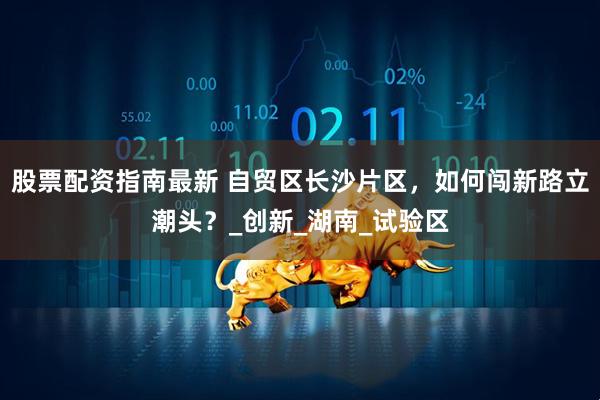 股票配资指南最新 自贸区长沙片区，如何闯新路立潮头？_创新_湖南_试验区